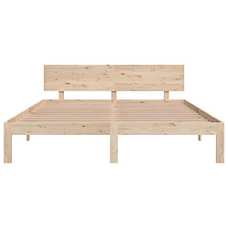 Acheter Maison Chic Lit adulte - Lit simple Cadre de lit,Structure du lit Contemporain Bois de pin massif 160x200 cm -MN22359