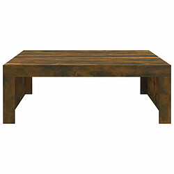 Avis Maison Chic Table basse pour salon | Table à café Chêne fumé 100x100x35 cm Bois d'ingénierie -GKD95416