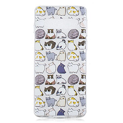 Wewoo Coque Fashion Etui de protection en TPU peint pour Galaxy S10 motif mini chat