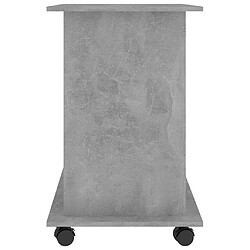 Maison Chic Bureau d'ordinateur solide,Table de travail Gris béton 80x50x75 cm Aggloméré -GKD86702 pas cher