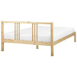 Acheter Beliani Lit double en bois clair 140 x 200 cm VANNES