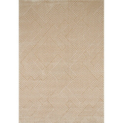 NAZAR Tapis motif géométrique beige - 160x230