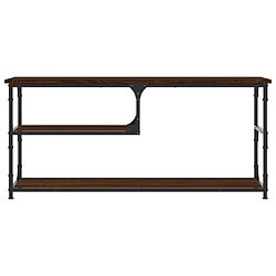 Acheter Maison Chic Meuble TV scandinave - Banc TV pour salon chêne marron 103x38x46,5cm bois d'ingénierie et acier -MN58637