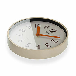 Horloge Murale Versa Crème Plastique Quartz 4 x 30 x 30 cm