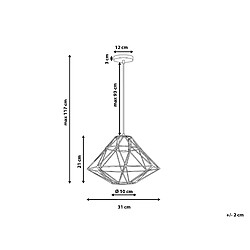 Avis Beliani Lampe suspension GUAM Métal Doré