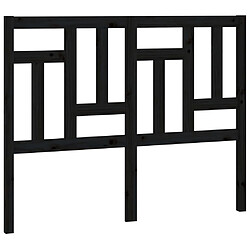 Maison Chic Tête de lit scandinave pour lit adulte,Meuble de chambre Noir 205,5x4x100 cm Bois massif de pin -MN19135