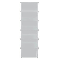 Acheter Maison Chic Ensemble de 6 Boîtes de rangement,Boîtes de stockage en plastique 10 L empilables -MN982596