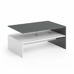 Mpc Table Basse Anthracite Blanc 90 Cm