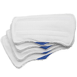 vhbw Lot de 4 Lingettes (tissu en microfibres) pour Dirt Devil M333, M333-1 balai vapeur, serpillière