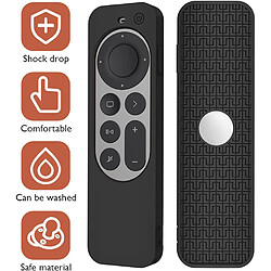 SANAG Silicone Coque Compatible Avec 2022 Apple Tv 4K(3E Generation) / Apple Tv 4K 2021 Siri Telecommande,Antiderapant etui De Protection Remote Caque Case Housse-Noir pas cher