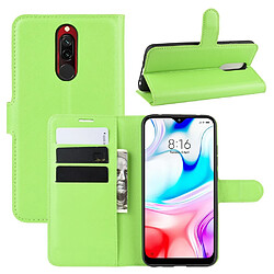 Etui en PU cool avec support vert pour votre Xiaomi Redmi 8