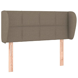 vidaXL Tête de lit avec oreilles Taupe 103x23x78/88 cm Tissu