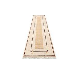 Avis Vidal Tapis de couloir en laine 394x84 brun Darya