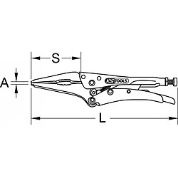 KS TOOLS 115.1505 Pince étau pour tubes ronds, 0-86 mm pas cher