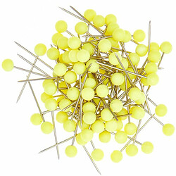 Rico Petites Épingles décoratives 1,6 cm - jaune fluo