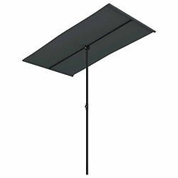 Maison Chic Parasol Jardin | Parasol d'extérieur avec mat en aluminium 180x110 cm Noir - GKD24744