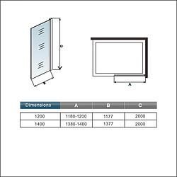 Acheter Paroi de douche 100x200cm en verre sécurité 8mm