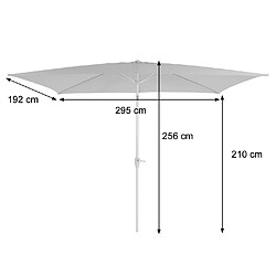 Acheter Mendler Parasol N23, parasol de jardin, 2x3m rectangulaire inclinable, polyester/aluminium 4,5kg ~ lilas