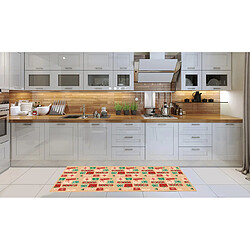 Alter Chemin de cuisine, 100% Made in Italy, Tapis antitache avec impression numérique, Tapis antidérapant et lavable, Modèle de Noël - Alvaro, cm 100x52