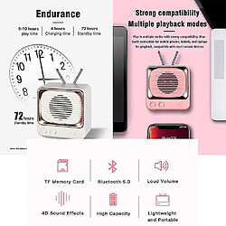 Universal Haut-parleur Bluetooth rétro, haut-parleur portable vintage portable portable fm radio mini-pink de haut-parleur pas cher