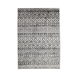 Thedecofactory FERRY - Tapis esprit scandinave à motifs ethniques gris foncé 160x230