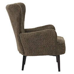 Avis Mendler Lounge-Sessel HWC-K37, Cocktail-/Ohrensessel Polsterstuhl Retro Vintage Stoff Chenille (500g/m²) Öko-Tex ~ vert-brun