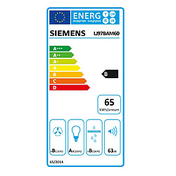 Hotte box intégrée 90cm 460m3/h noir - lj97bam60 - SIEMENS