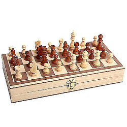 Universal Ensemble d'échecs en bois, pièces d'échecs fabriqués à la main, planche d'échecs pliable