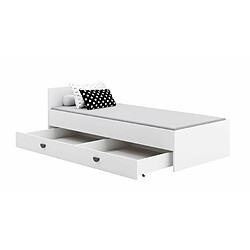 Avis Mpc Lit blanc avec tiroir et matelas 200X90