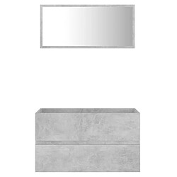 Avis vidaXL Ensemble de meubles de salle de bain 2 pcs gris béton