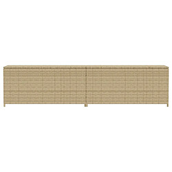 Avis vidaXL Boîte de rangement de jardin mélange beige 469L résine tressée