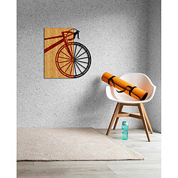 EPIKASA Décoration en Métal et Bois Bicyclette, Bois, Métal, 47x1,8x50 cm