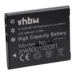 Vhbw Batterie Li-Ion 3.7V pour appareil photo CASIO Exilim EX-S200 EX-S 200, remplace le modèle NP-120