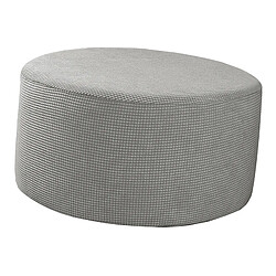 Acheter Housses De Pouf Housse De Repose-pieds Ronde Amovible Gris