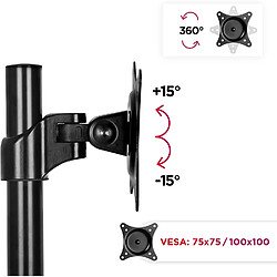 Avis DM45/DM55/DM65/DMG HEAD Tête supplémentaire pour ajouter un écran ou un accessoire - Compatible avec toutes les gammes de supports d'écran Duronic