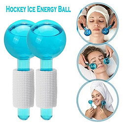 Avis Universal 1 paire de hockey sur glace massage énergétique yeux hockey sur glace goutte de rosée beauty ball refroidissement beauté boule d'eau vague cou yeux beauté | Appareil de beauté à domicile (bleu)