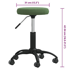 vidaXL Tabouret de massage Velours Vert foncé pas cher