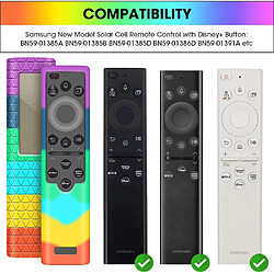 SANAG Coque Housse De Silicone Pour Telecommande Samsung Solaire Bn59-01385 Bn59-01386 Serie Bn59-01391A etui De Protection Pour Telecommande Samsung Tv 2022 Solar Remote(Rainbow)