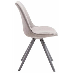 Acheter Decoshop26 4 chaises de salle à manger style scandinave en tissu gris clair pieds rond en bois gris CDS10336