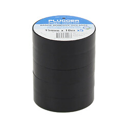 PVC Tape Black Pack 5x 10 mètres Plugger