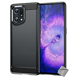 Htdmobiles Coque silicone gel carbone pour Oppo Find X5 5G + verre trempe - NOIR