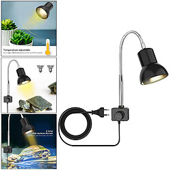 Lampe chauffante de cylindre de reptiles et d'amphibiens avec Support 360 Degrés 25 W UVA UVB lampe chauffante avec clip de lumière de support pas cher