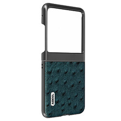 Coque pour Motorola Razr 40 Ultra Cuir Motif Texturé Design Fin Abeel Bleu