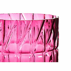 Avis Gift Decor Vase Taillé Rose foncé Verre 13 x 26,5 x 13 cm (6 Unités)