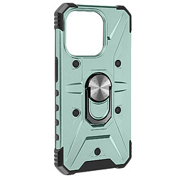 Avizar Coque Bague pour iPhone 15 Plus Bumper Antichoc Série ArmoRing Bump Vert