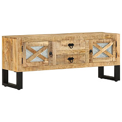 Maison Chic Meuble TV scandinave - Banc TV pour salon 110x30x45 cm Bois de manguier brut -MN17111