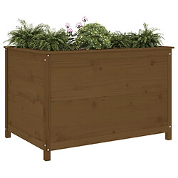 Avis Maison Chic Jardinière,Lit surélevé de jardin - Bac à fleurs - pot de fleur brun miel 119,5x82,5x78 cm pin massif -GKD89562