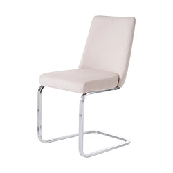 ComfortXL Ensemble De 2 Chaises En Velours De Luxe Pour Salon, Beige