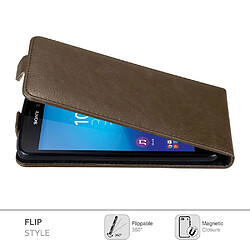 Cadorabo Coque Sony Xperia M4 AQUA Etui en Marron