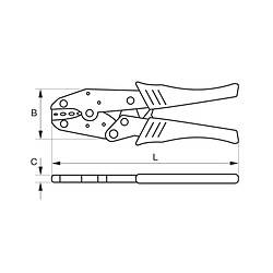 Acheter Bahco - Pince à sertir 225 mm avec cliquet pour connecteurs tubulaires 0,5 à 4 mm² - CR W 05